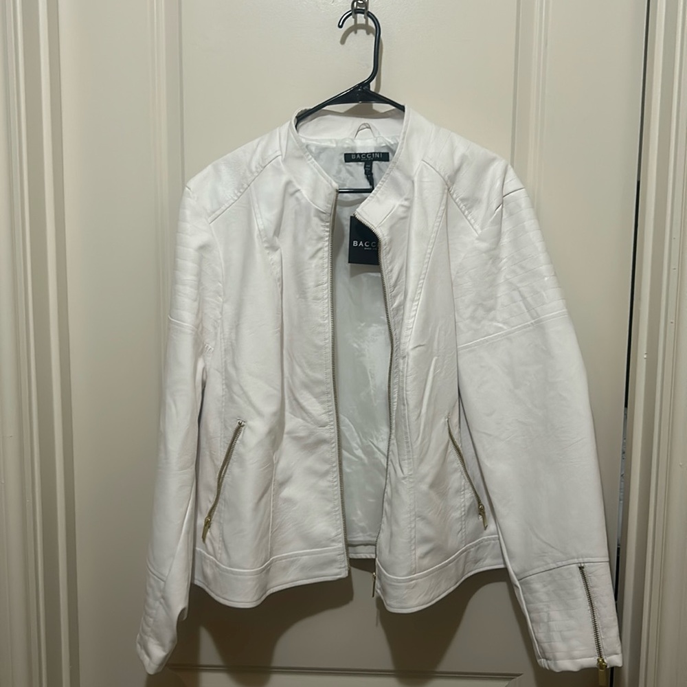 Baccini faux leather jacket